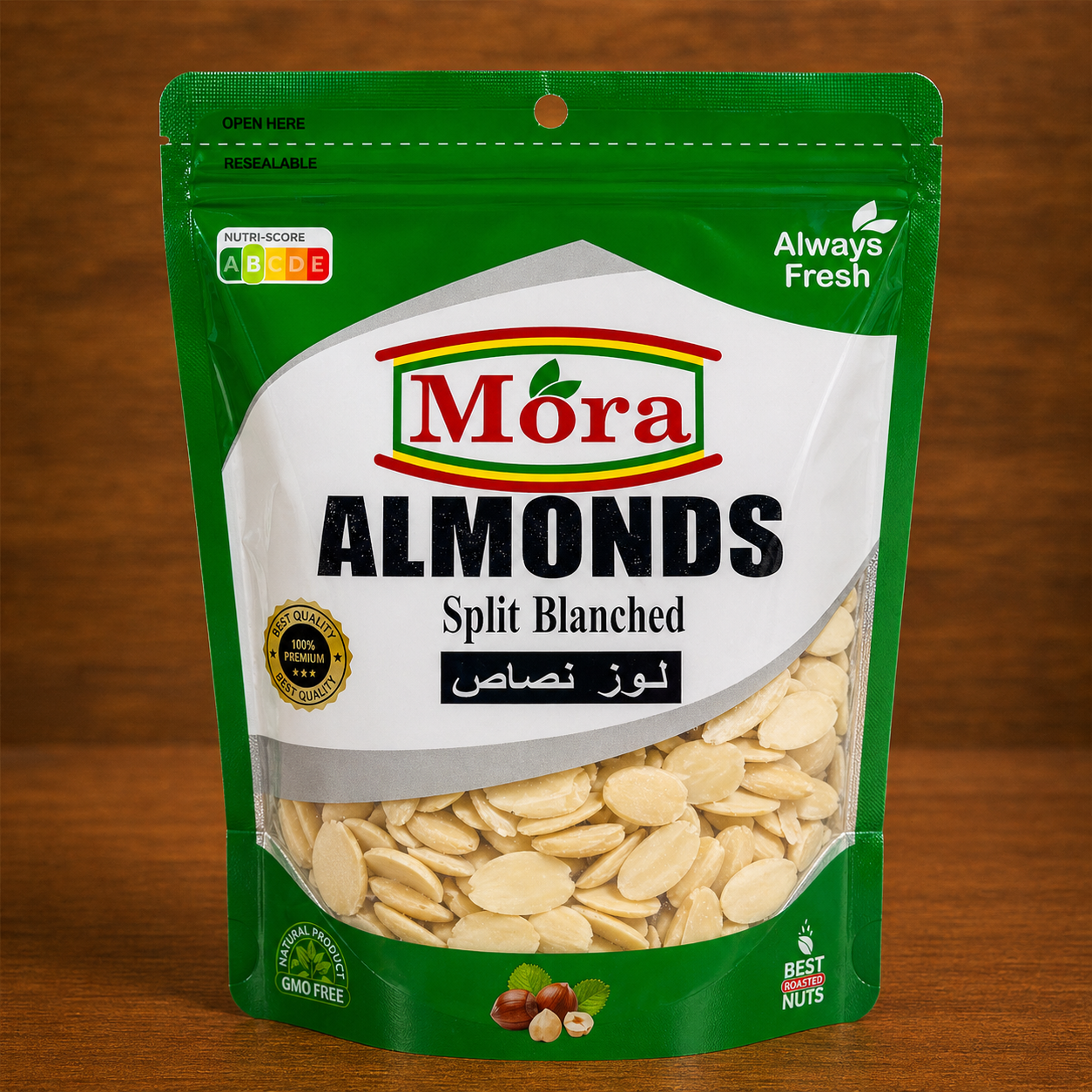 RAW ALMONDS - SPLIT BLANCHED